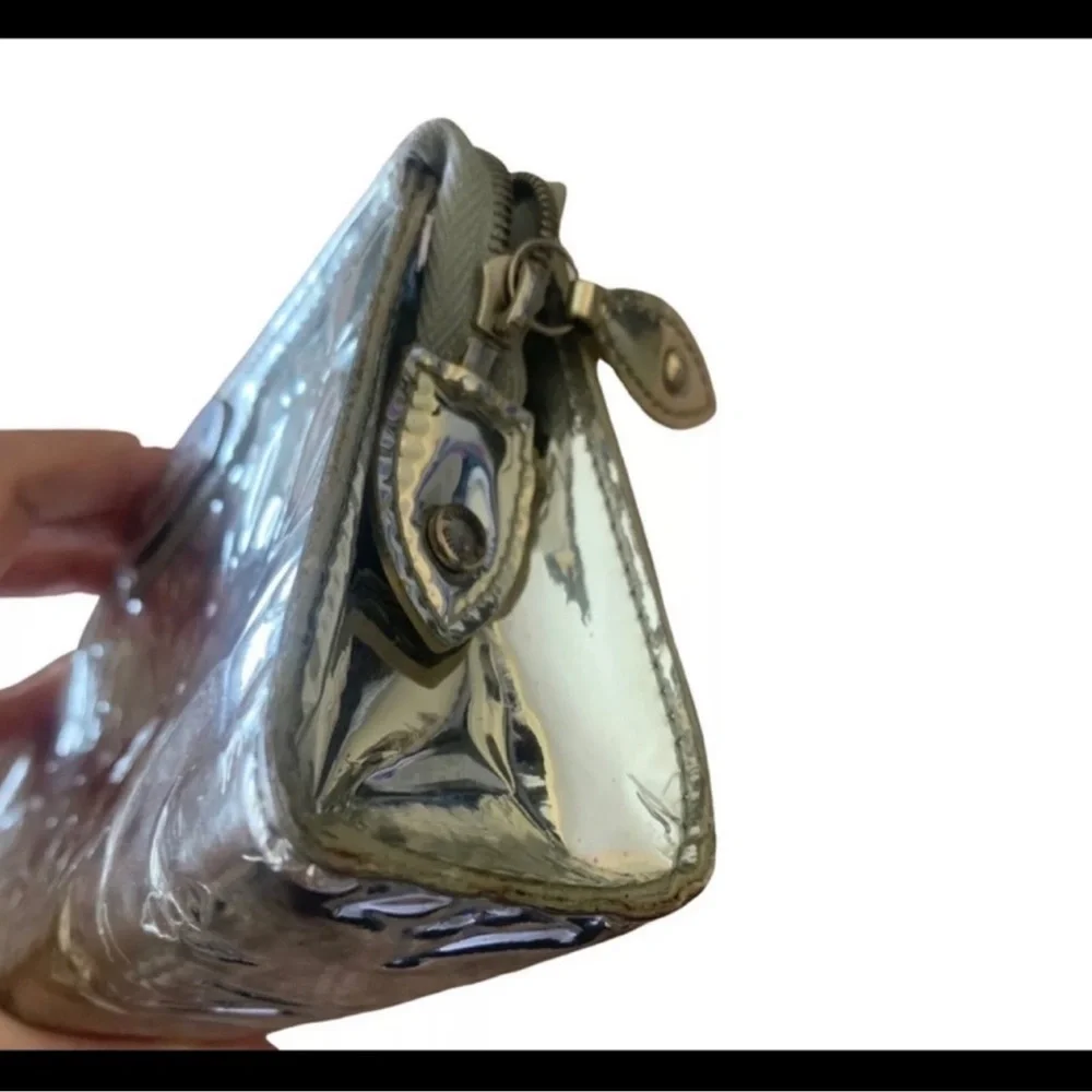 Louis Vuitton Silver Monogram Vernis Clutch Wristlet
